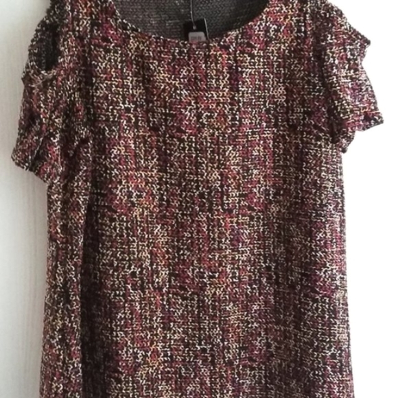 ⭐️ Host Pick⭐️ Pretty Woman | Cold shoulder sleeve multi-colour blend blouse - Picture 6 of 6